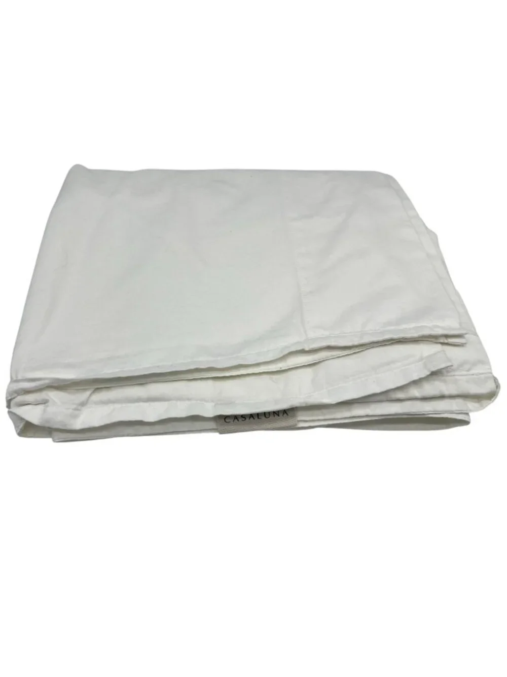 Casaluna Classic White 100% Supima Cotton Flat Sheet Bedding Lightweight